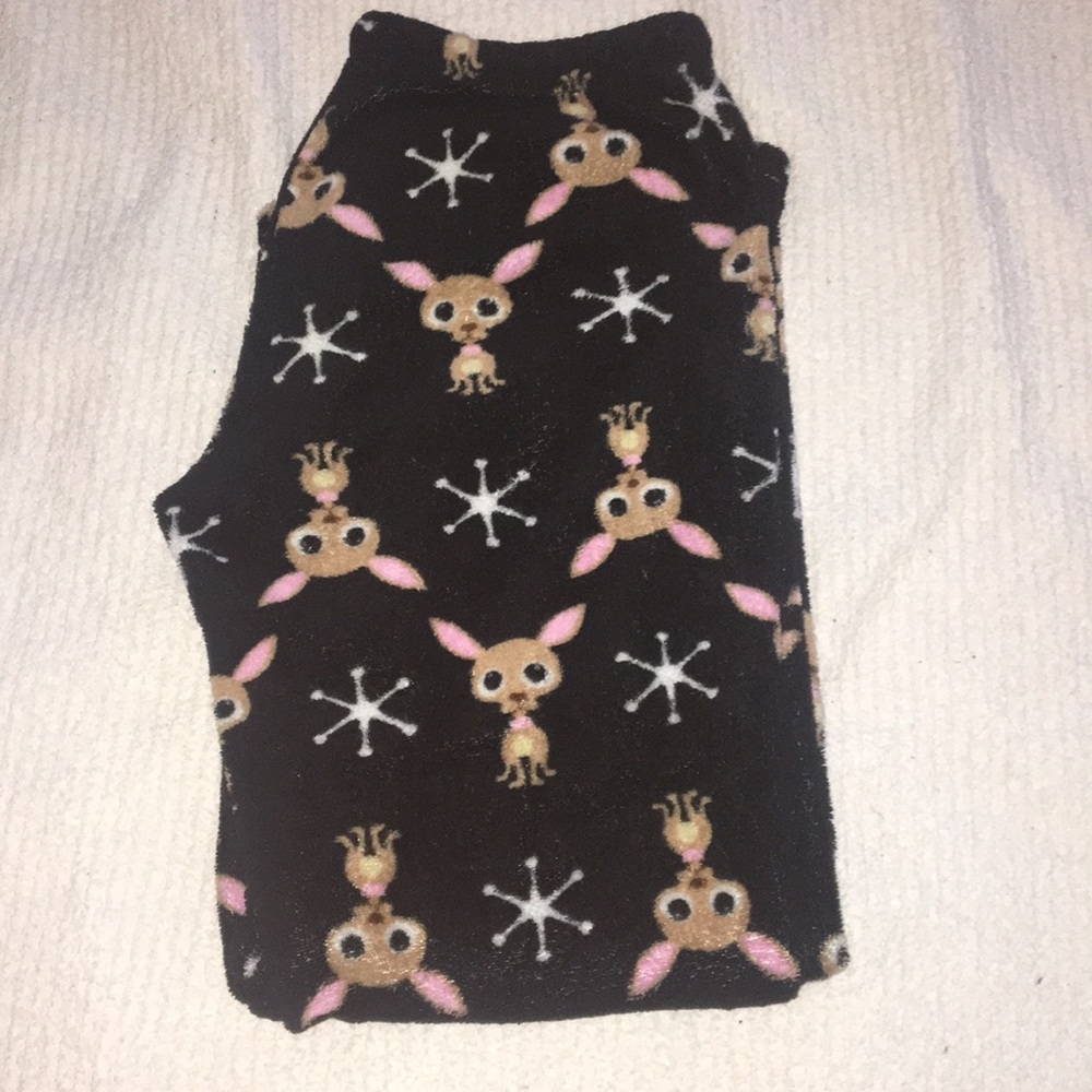 Fuzzy Black Paul Frank Pajama Pants!!